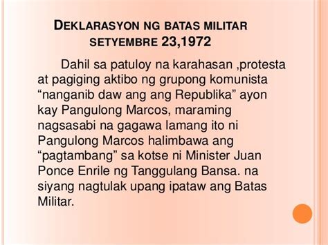 ano ang naging epekto ng batas militar sa mga pilipino|Modyul 15 batas militar .